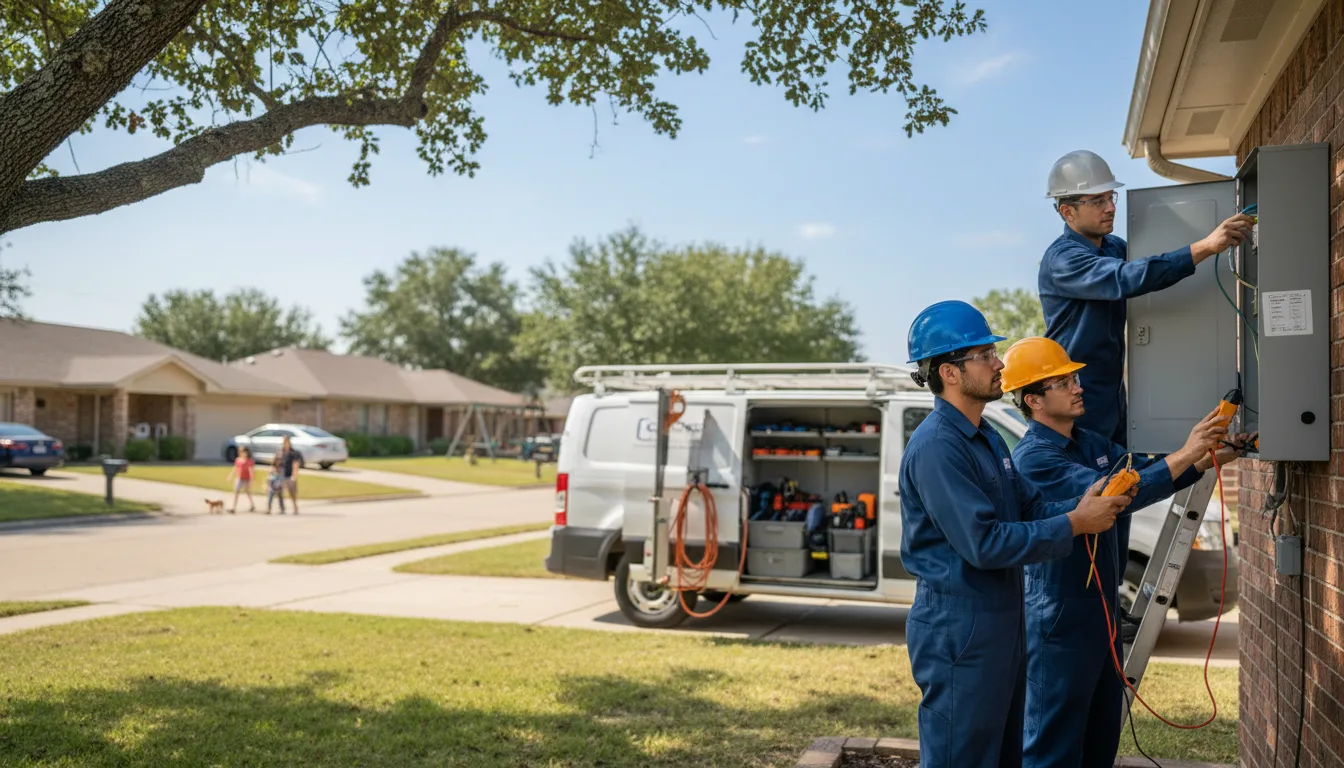 Certified electrician providing emergency electrical services in Burnham, PA